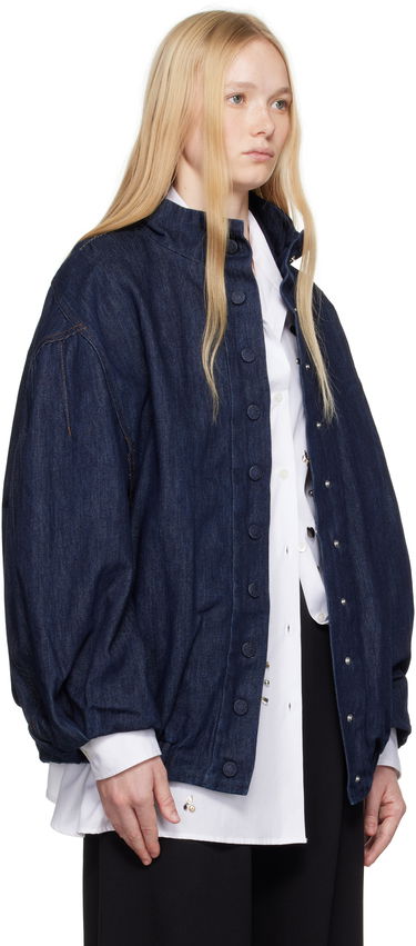 Bunda Dries Van Noten Dries Van Noten Press-Stud Denim Jacket Modrá | 251-010513-1552, 1