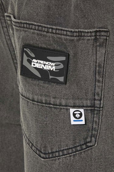 Džínsy AAPE by A Bathing Ape AAPE Relaxed Fit Jeans AAPJNMA665XXM Šedá | AAPJNMA665XXM, 4