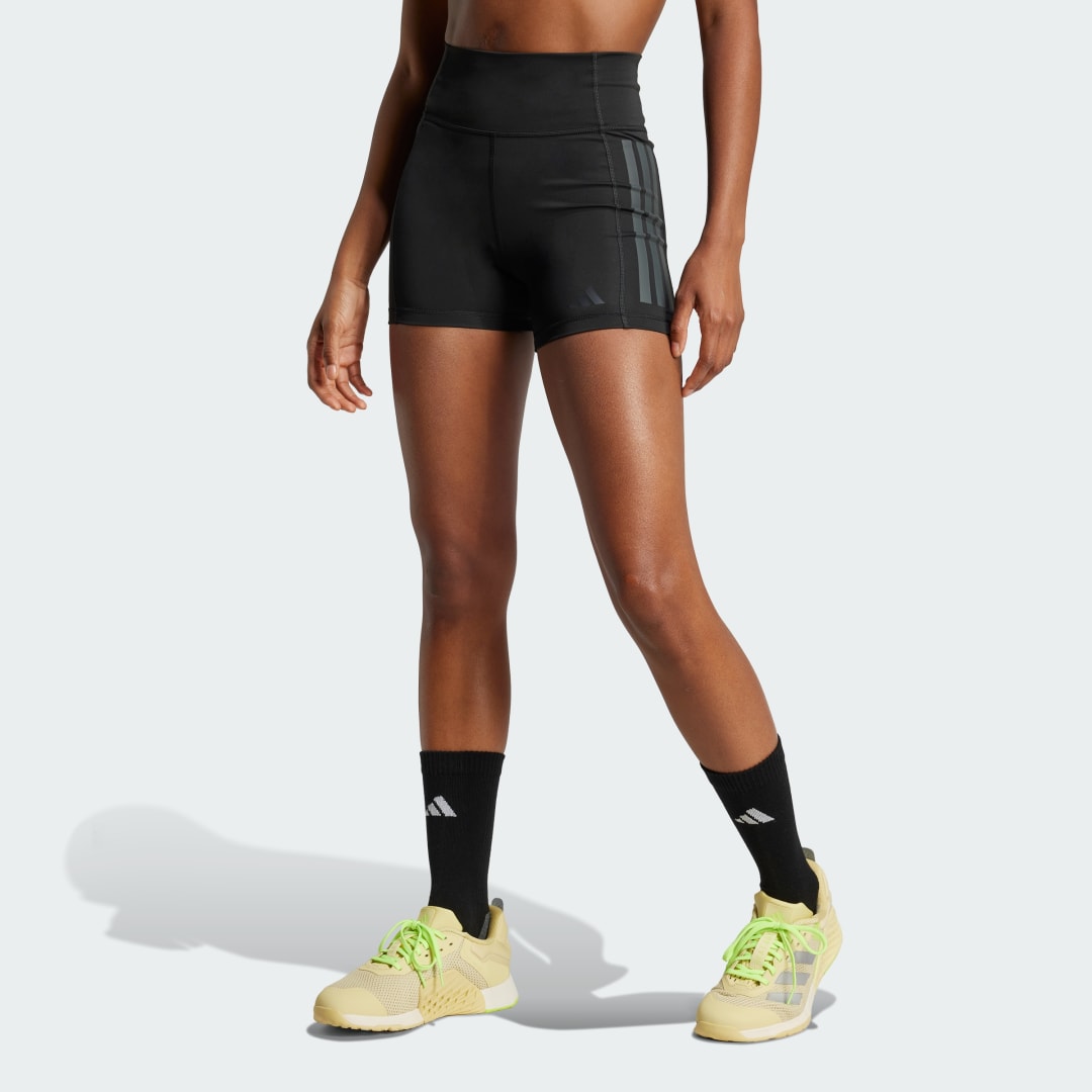Šortky adidas Performance Optime 3-Stripes 1/4 Training Shorts Čierna | JG6144, 0