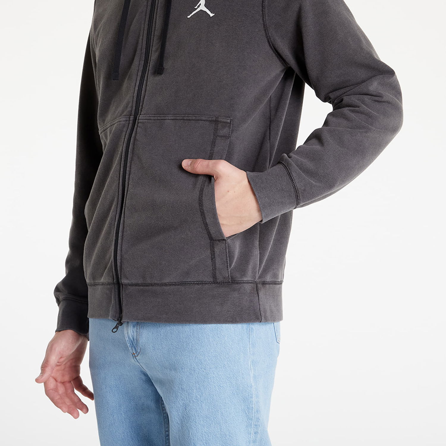 Mikina Jordan Dri-FIT Air Fleece Full-zip Hoodie Šedá | DC9737-010, 1