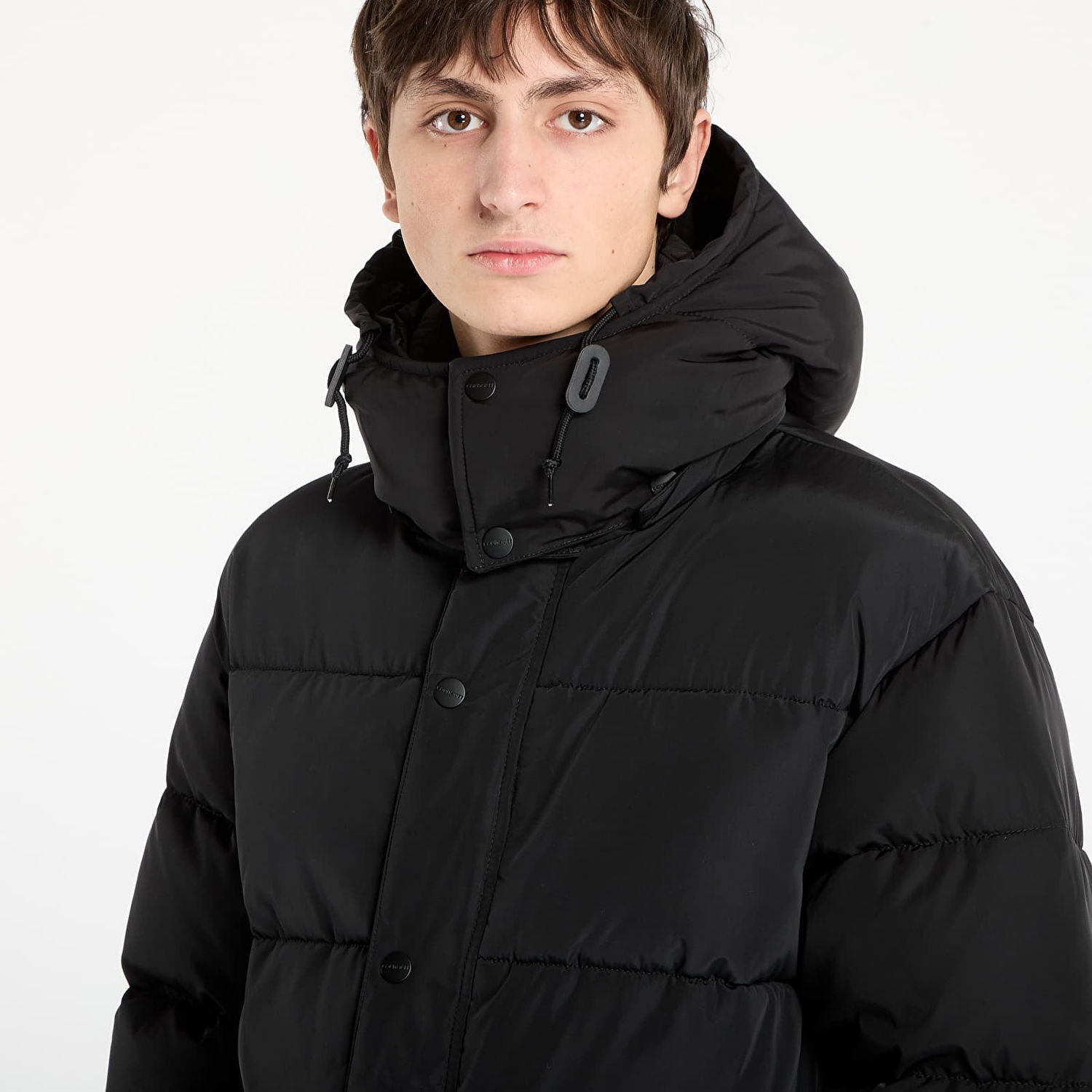 Prešívaná bunda Carhartt WIP Puffer Hooded Brent Jacket Čierna | I035361.89XX, 1