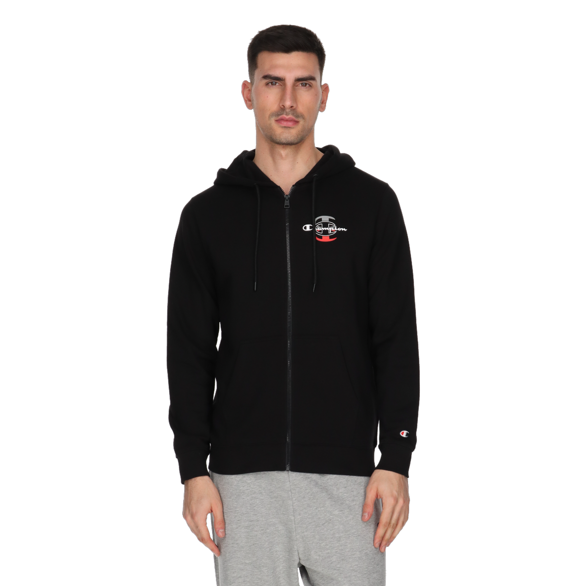 Mikina Champion Full-Zip Hoodie Triple C Čierna | 220525-KK001, 0