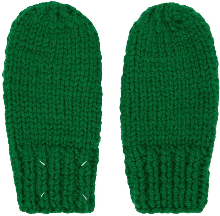 Rukavice Maison Margiela Childish Stitches Mittens Zelené | S50TS0036 S18420, 0