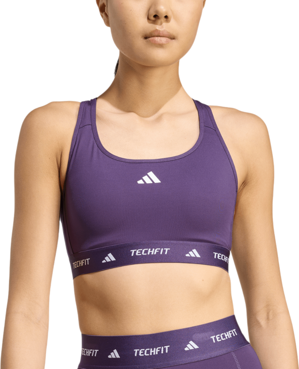 Podprsenka adidas Originals TechFit Medium Support Sports Bra Fialová | jw7242, 0