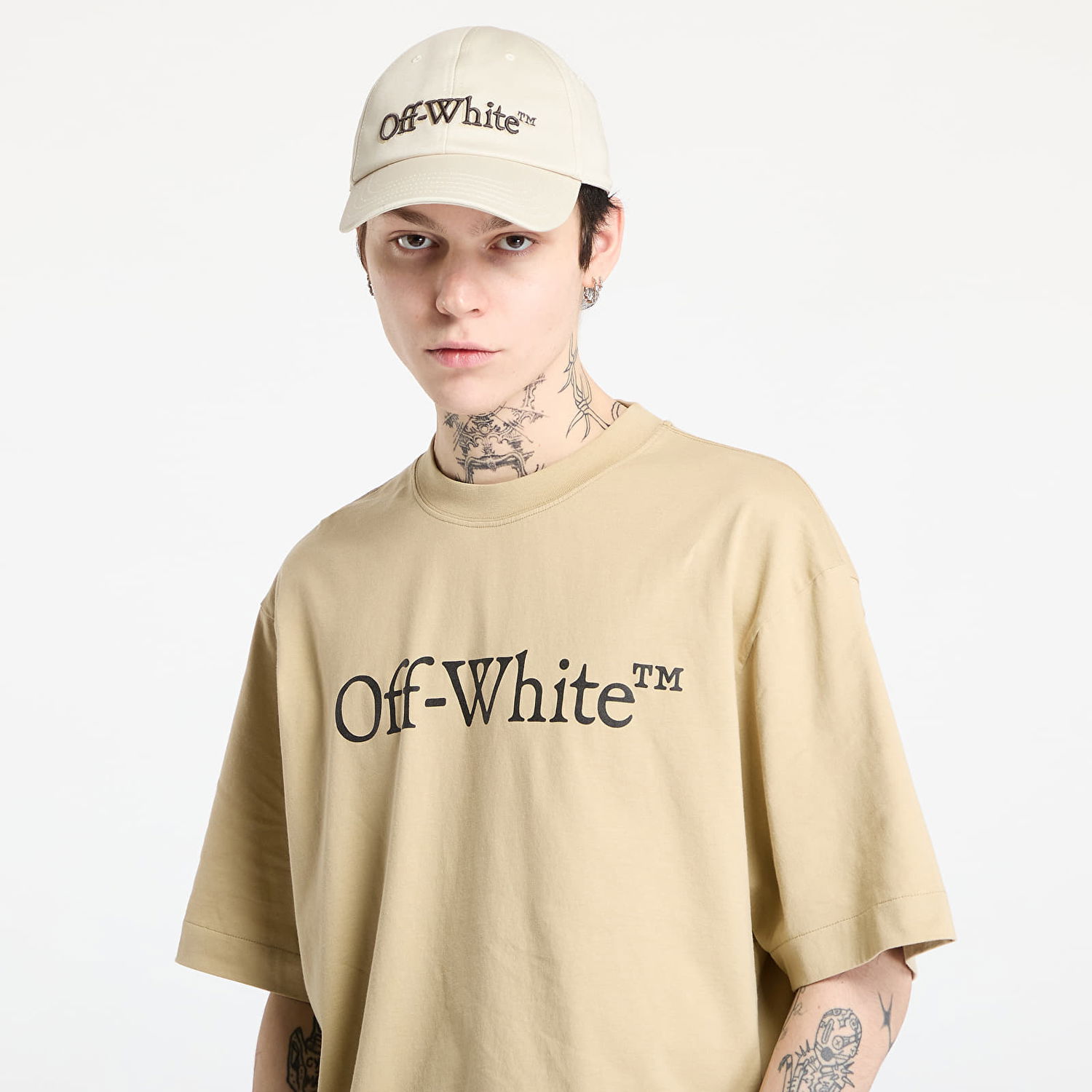 Tričko Off-White Off-White Big Bookish Skate Short Sleeve T-Shirt Béžová | OMAA120S25JER00K6110, 1