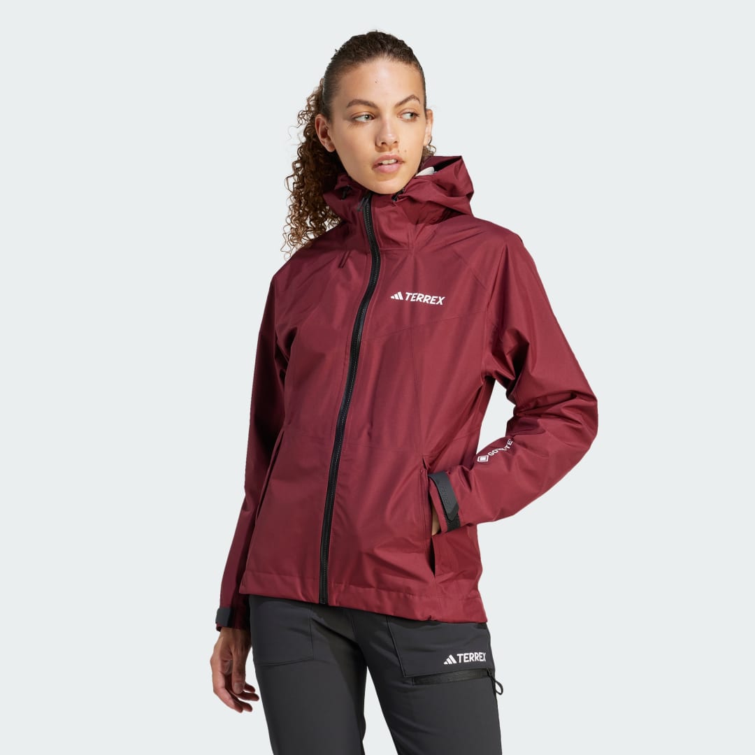 Bunda adidas Originals Terrex Xperior GORE-TEX Paclite Rain Vínová | IB4257, 1