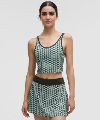 Súprava lululemon Geometric Pattern Cropped Tank Top B/C Cups Medium Support & Tennis Skirt Set Zelené | prod20002043, 6