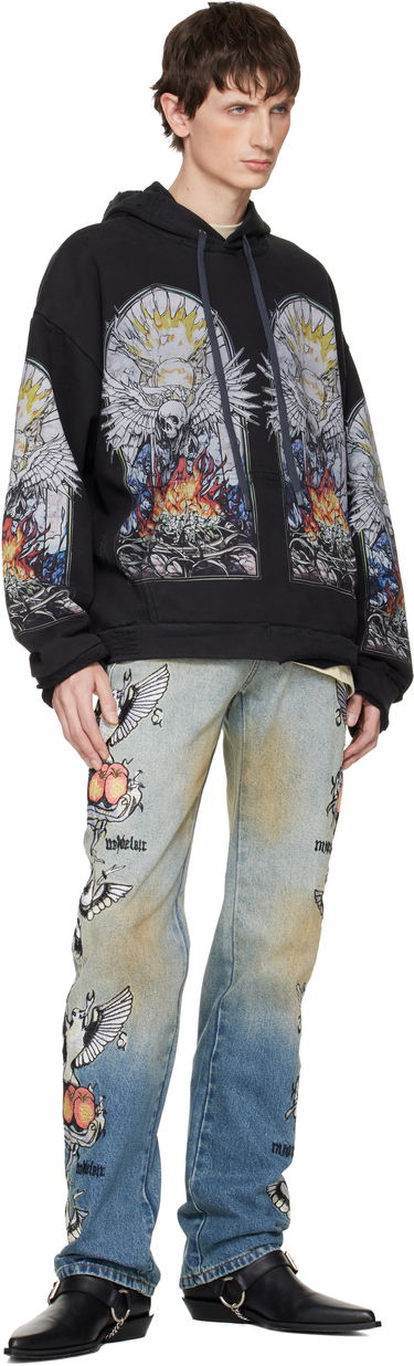 Mikina Who Decides War Who Decides War Distressed Stained Glass Skull Hoodie Rôznofarebný | 1110570002FW25, 3
