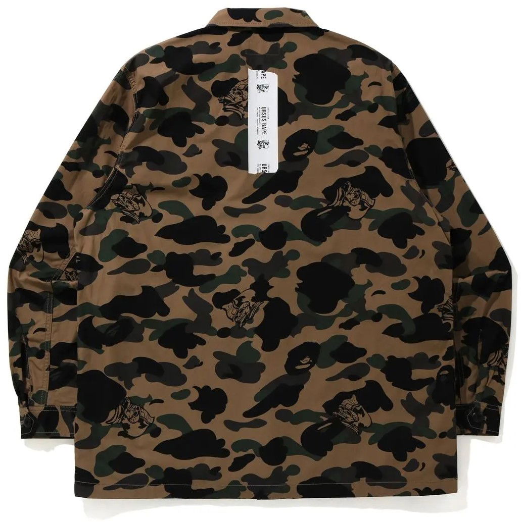 Košeľa BAPE Bape Ursus Military Shirt Camo Hnedá | 001SHH201003X-GRN, 1