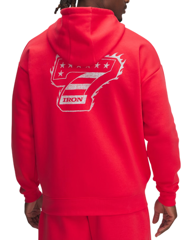 Mikina Under Armour Project Rock Icon Fleece Full-Zip Hoodie Červená | 1389914-989, 1