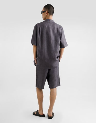 Šortky Dolce & Gabbana Dolce & Gabbana Linen Canvas Shorts Šedá | GV37AZFU4L5N0352, 2