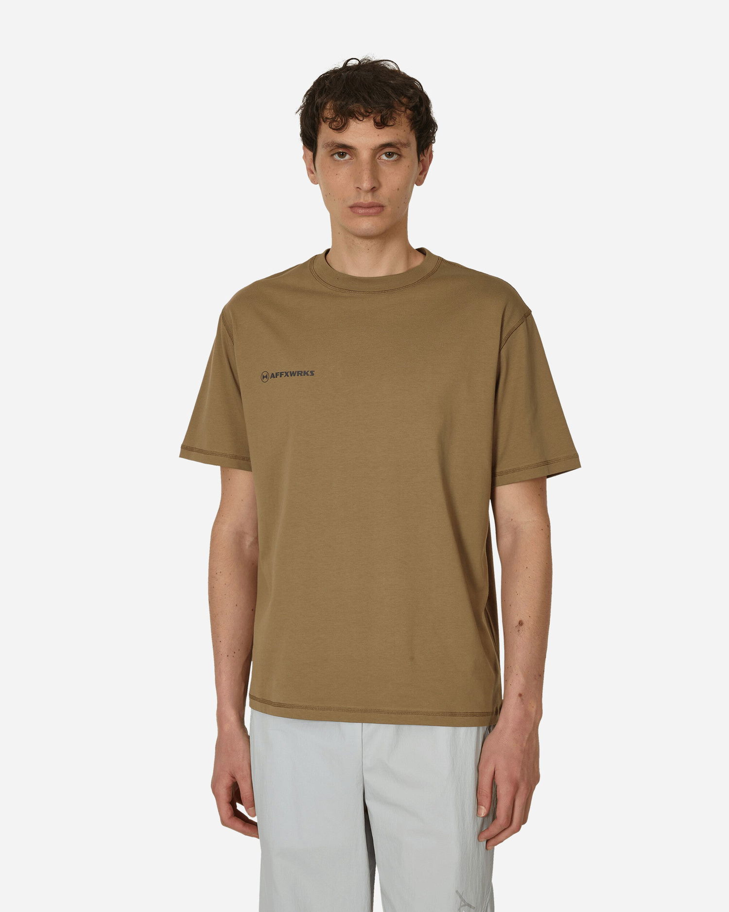Tričko AFFXWRKS Logo T-Shirt Desert Green Zelené | SS24T04 DESGR, 0