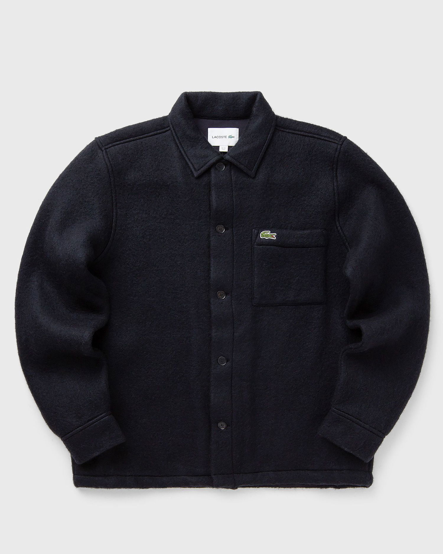 Bunda Lacoste Woven Collared Button-Front Chest Pocket Shirt Jacket Navy | CH8997-HDE, 0