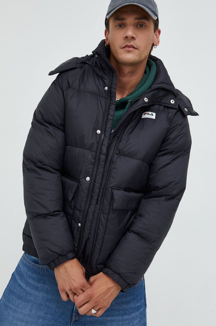 Prešívaná bunda FILA Fila Winter Puffer Jacket Čierna | FAM0143, 0