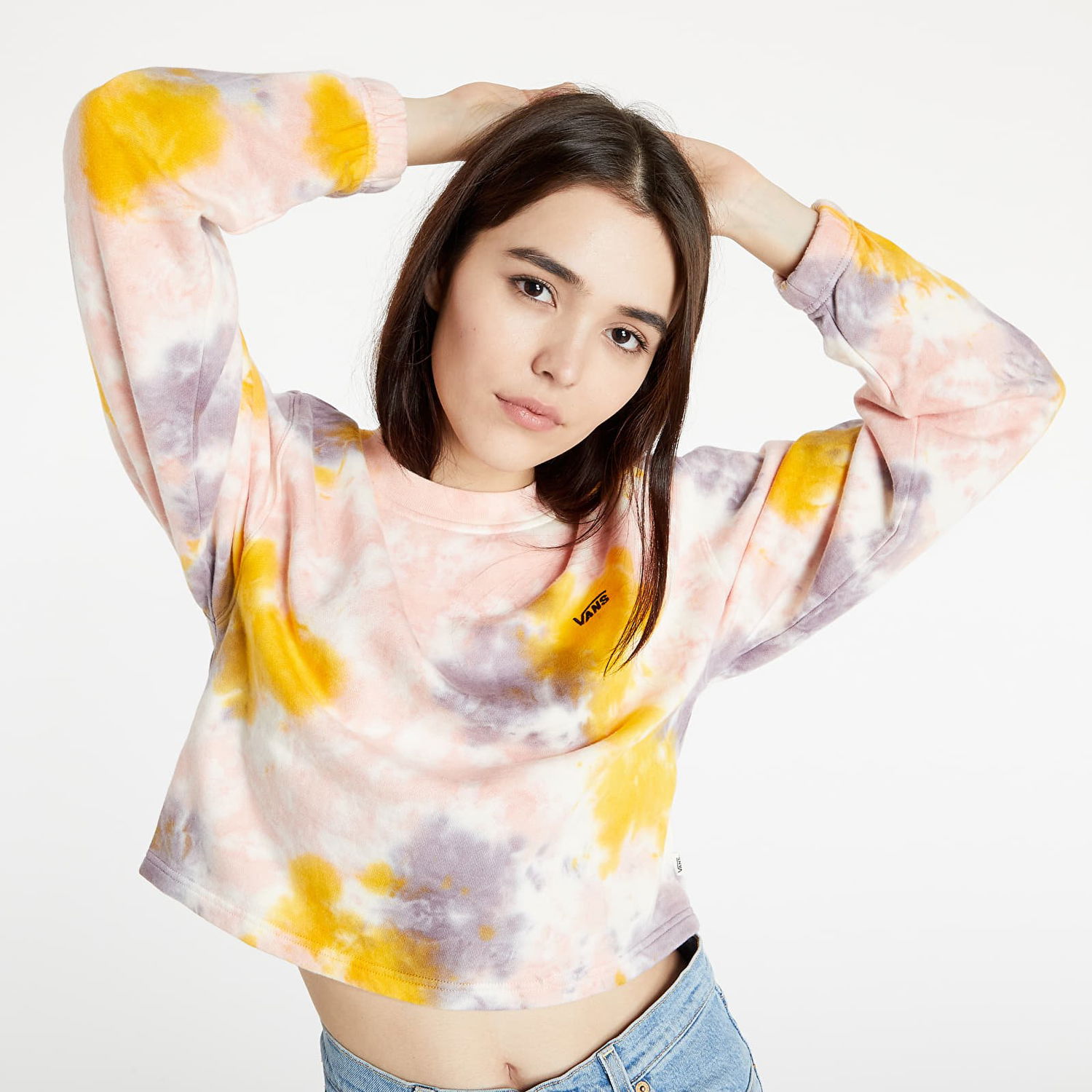 Mikina Vans Grunge Wash Crop Crewneck Rôznofarebný | VN0A5JH7Z001, 0