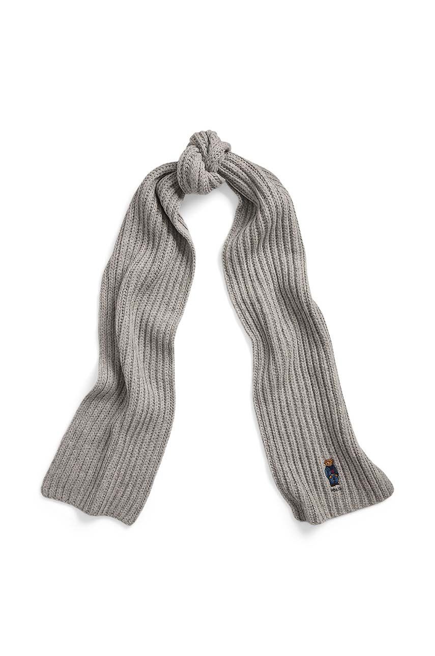 Šál Polo by Ralph Lauren Scarf Knitted Šedá | 455931877, 0