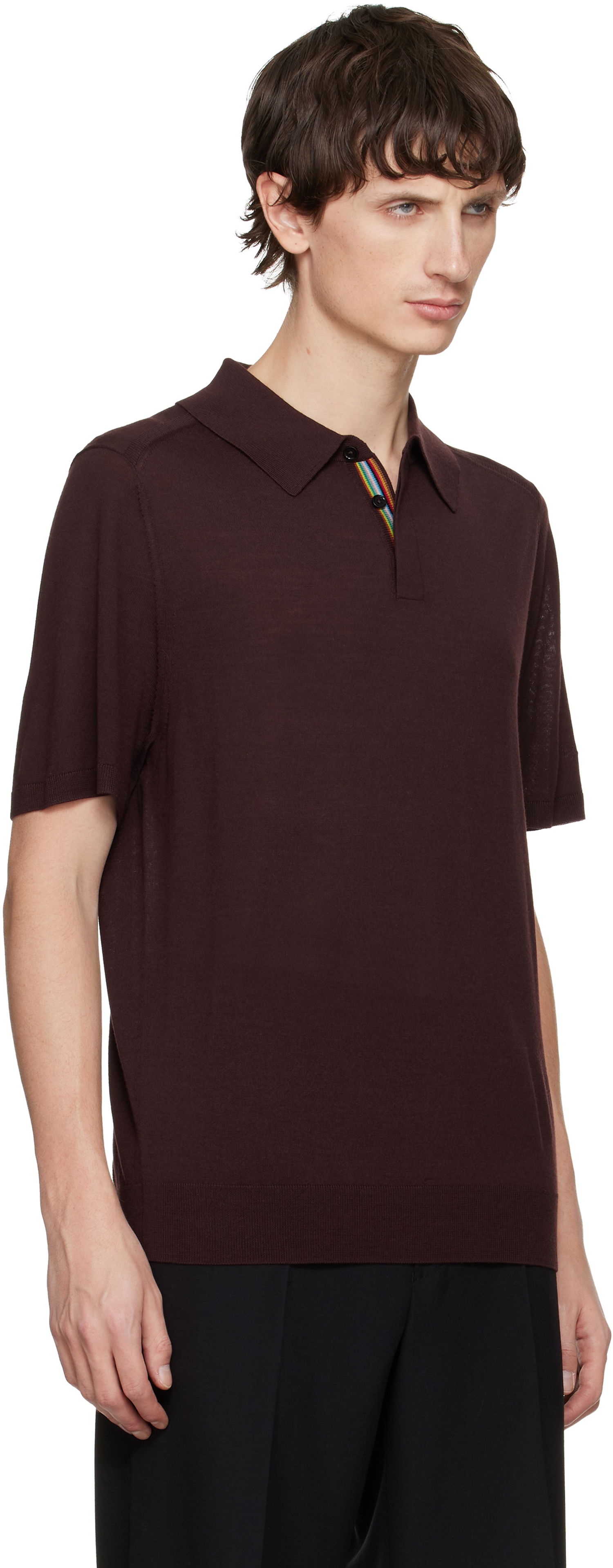 Polo tričko Paul Smith Paul Smith Merino Wool Short Sleeve Polo Hnedá | M1R-529Z-T02093-29, 1