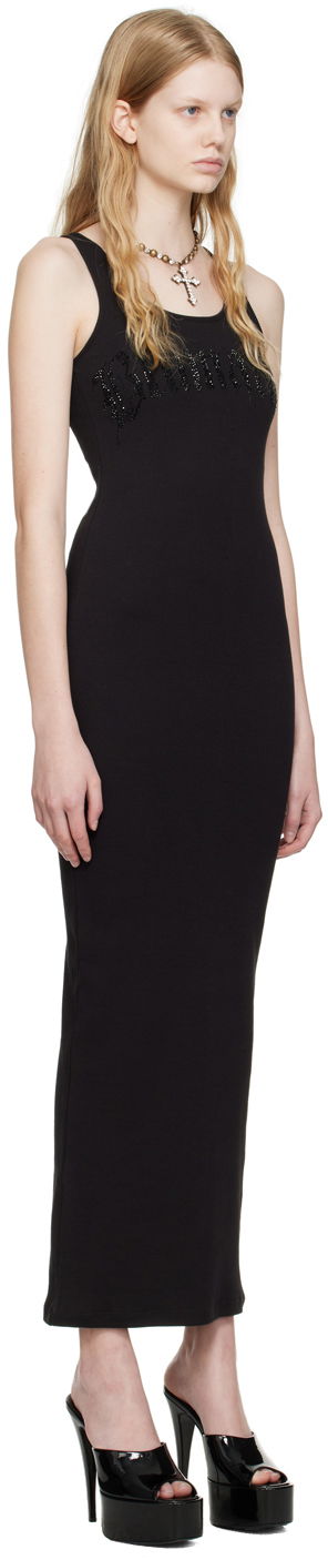 Tielko Blumarine Crystal-Cut Maxi Dress Čierna | P344A035A, 1