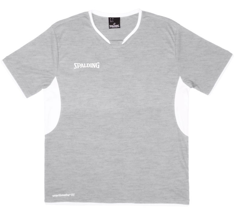 Dres Spalding V-Neck Shooting Shirt with Smartbreathe Fit Šedá | 40221409-greymelangewhite