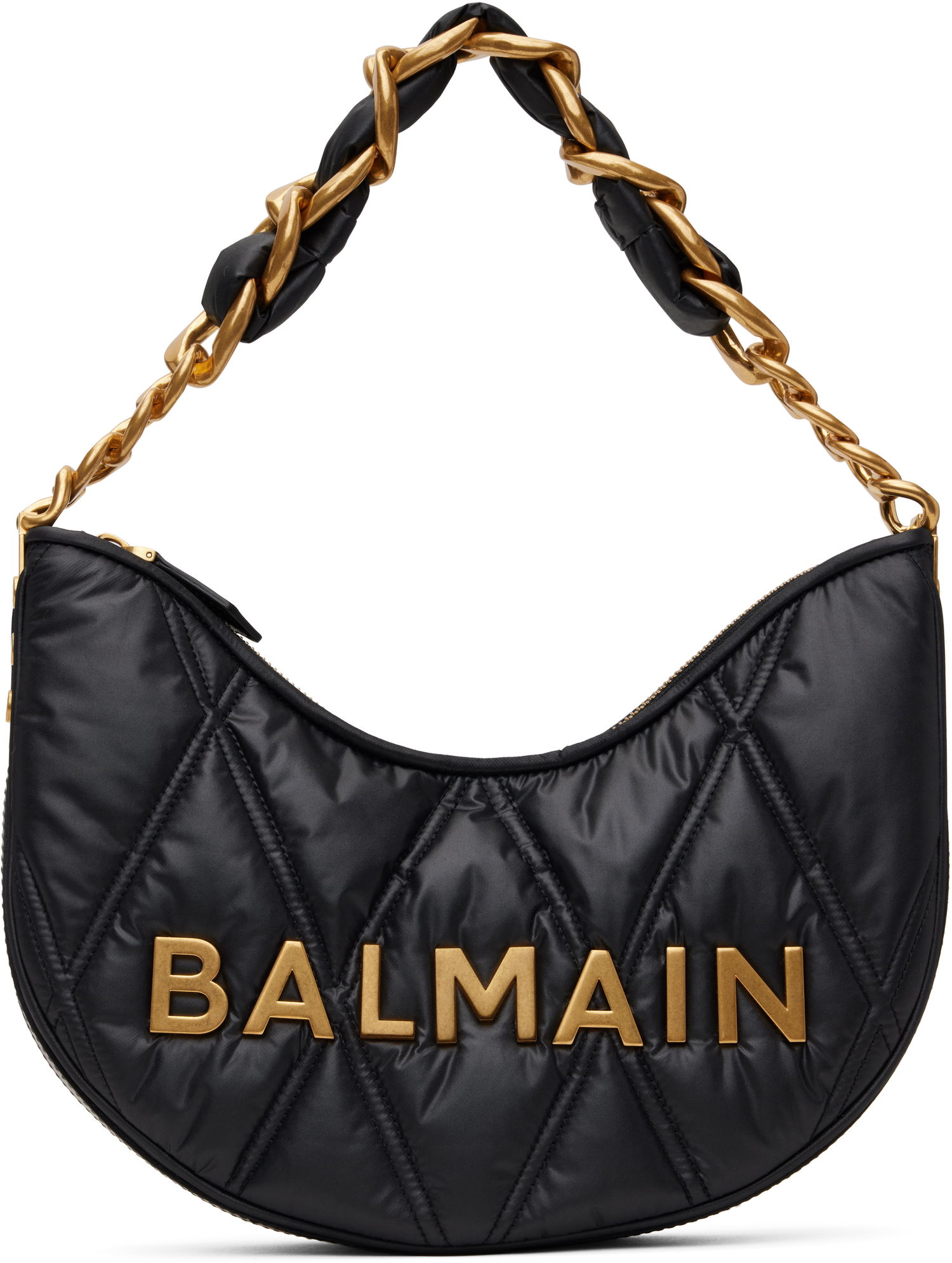 Kabelka Balmain Balmain 1945 Quilted Moon Bag Čierna | EN1BQ954TNDT, 0