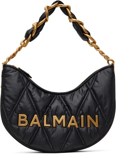 Kabelka Balmain Balmain 1945 Quilted Moon Bag Čierna | EN1BQ954TNDT, 0