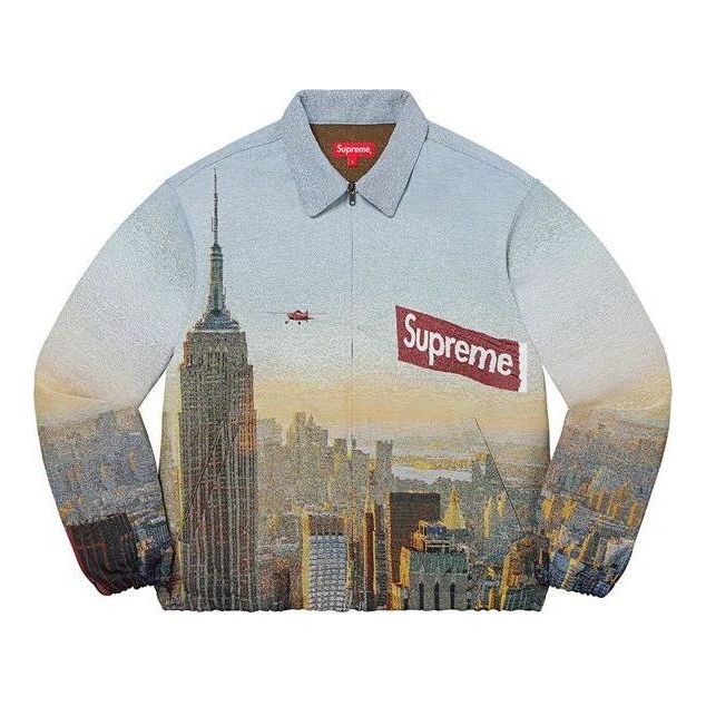 Bomber bunda Supreme Aerial Tapestry Harrington Jacket Modrá | SUP-FW20-273