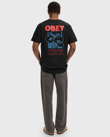 Tričko OBEY Obey Art Studio T-Shirt Čierna | 165264234-BLK, 2