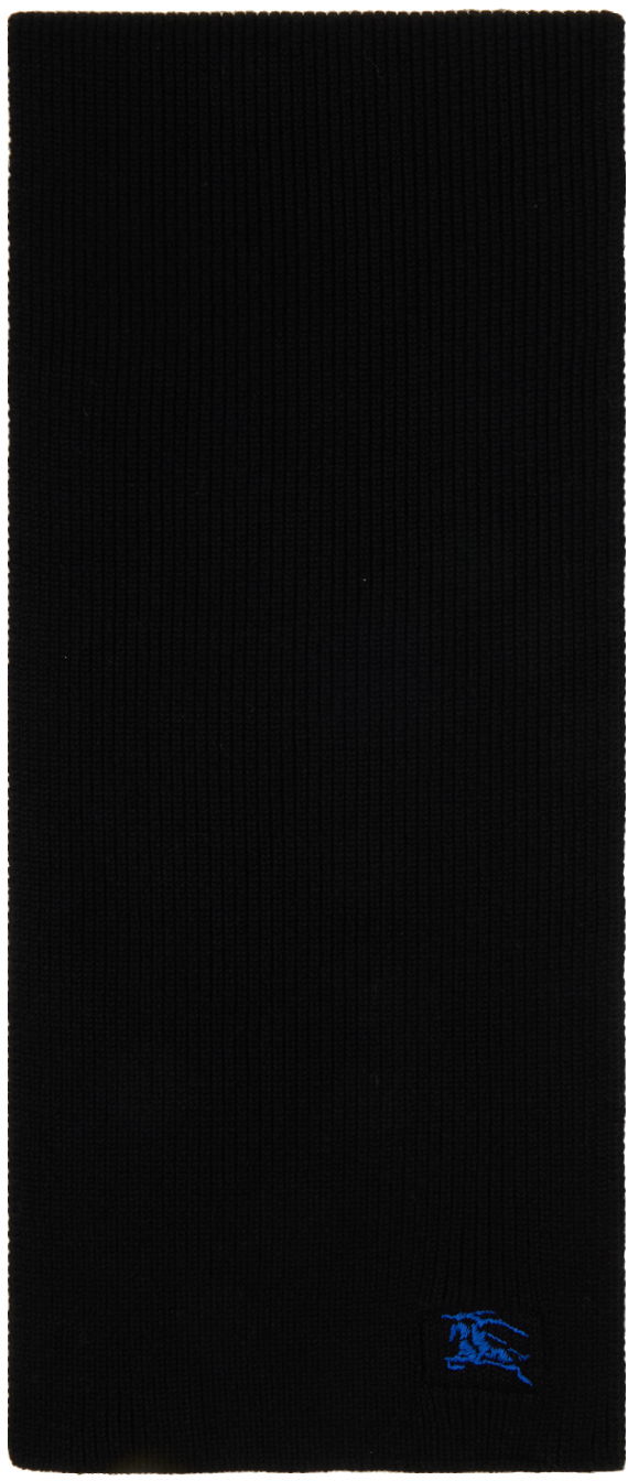 Šál Burberry Ribbed Cashmere Scarf Čierna | 8085771, 0