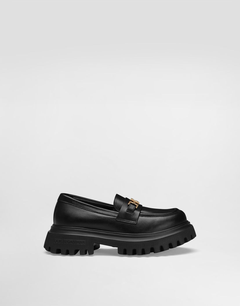 Doplnky Dolce & Gabbana Dolce & Gabbana Nappa Calfskin Lug Sole Loafers Čierna | D11351A106580999