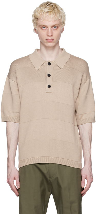 Polo tričko Helmut Lang Oversized Polo Shirt Béžová | N02HM701, 0