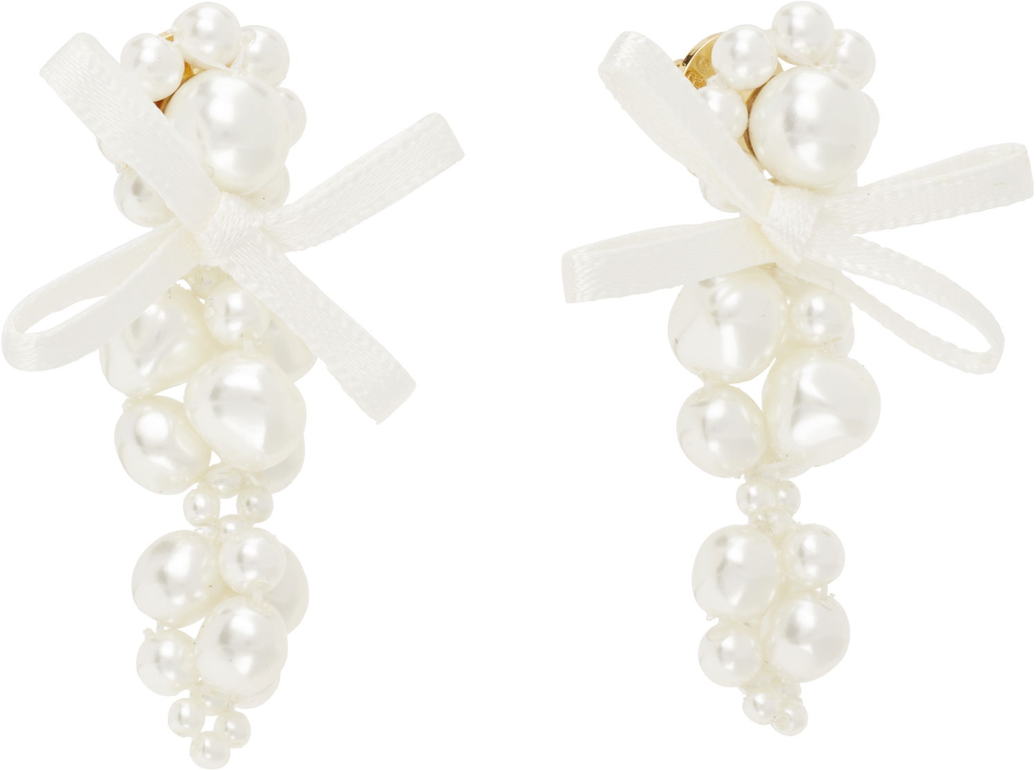 Náušnice Simone Rocha Simone Rocha Petite Bow Cluster Earrings Biela | ERG545 0904, 1