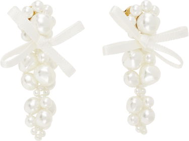 Náušnice Simone Rocha Simone Rocha Petite Bow Cluster Earrings Biela | ERG545 0904, 1