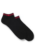 Two-pack of ankle-length socks with logos