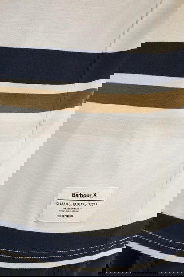 Tričko Barbour Barbour Golborne Stripe Relaxed Fit T-Shirt Biela | MTS1409, 3