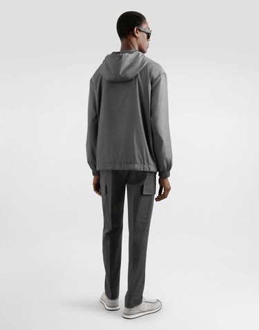 Bunda Dolce & Gabbana Dolce & Gabbana Technical Fabric Hooded Sports Jacket Šedá | G9BKZTGJ034N5822, 2