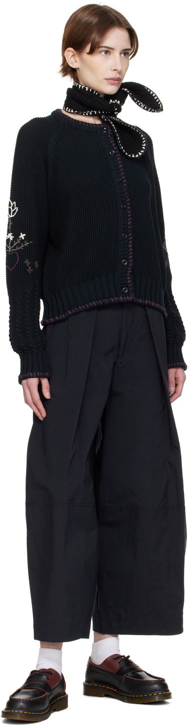 Sveter YMC YMC Lotus Embroidered Cardigan Čierna | Q8XMK, 3