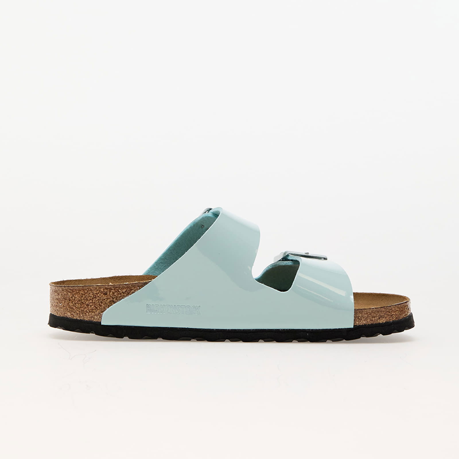 Women's Arizona Slim Fit Patent Double Strap Sandals - Surf Green - UK 3.5