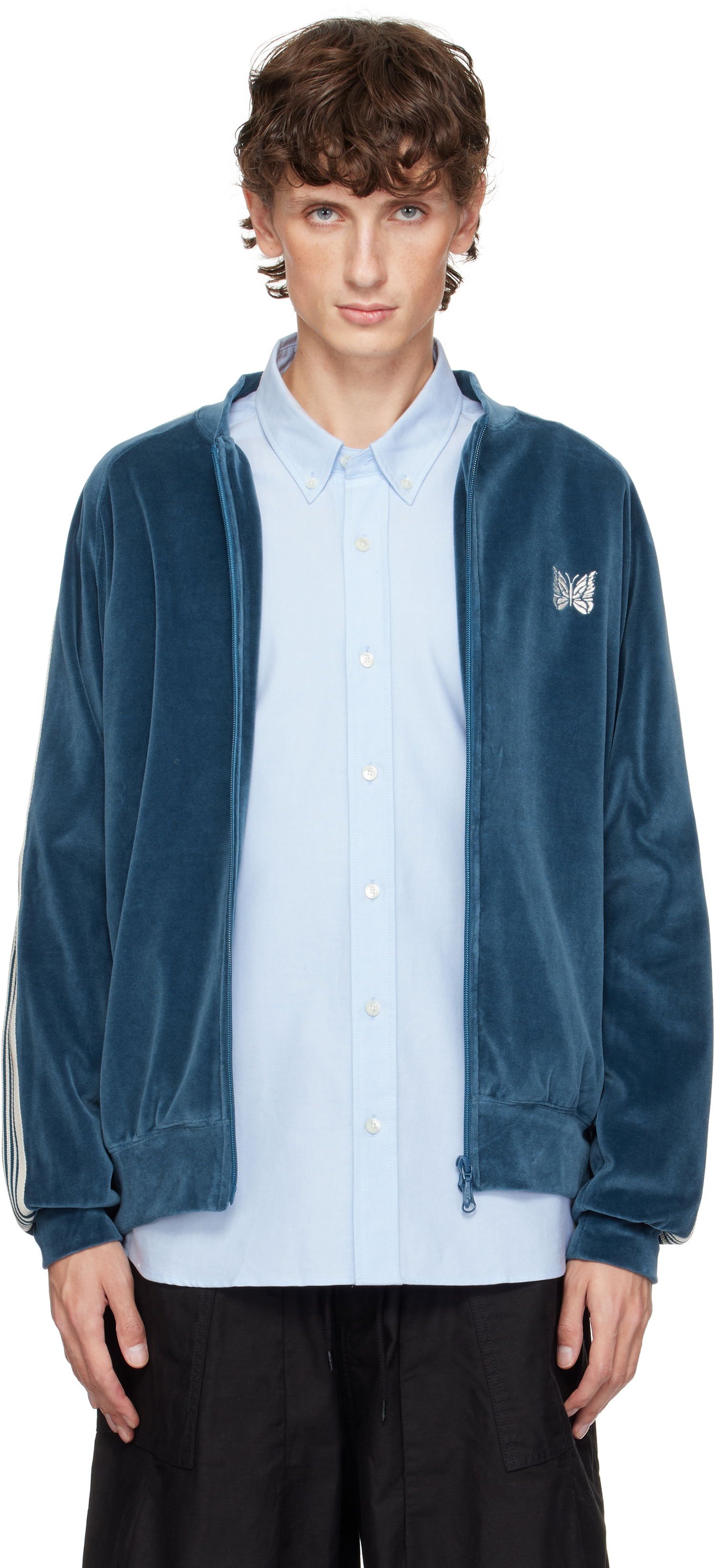 Bomber bunda Needles Track Jacket Modrá | PU278, 0