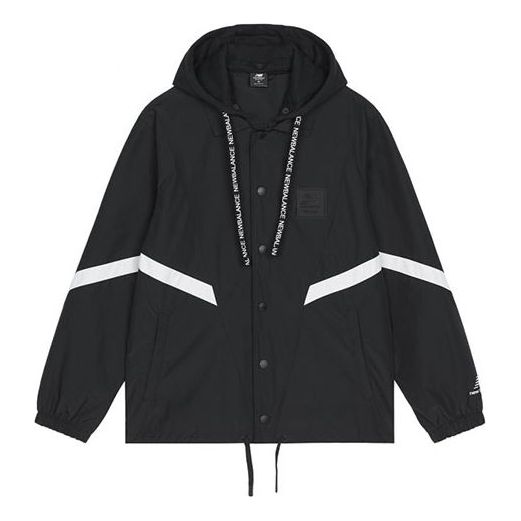 Mikina New Balance Logo Alphabet Printing Hooded Jacket Čierna | AMJ13361-BK