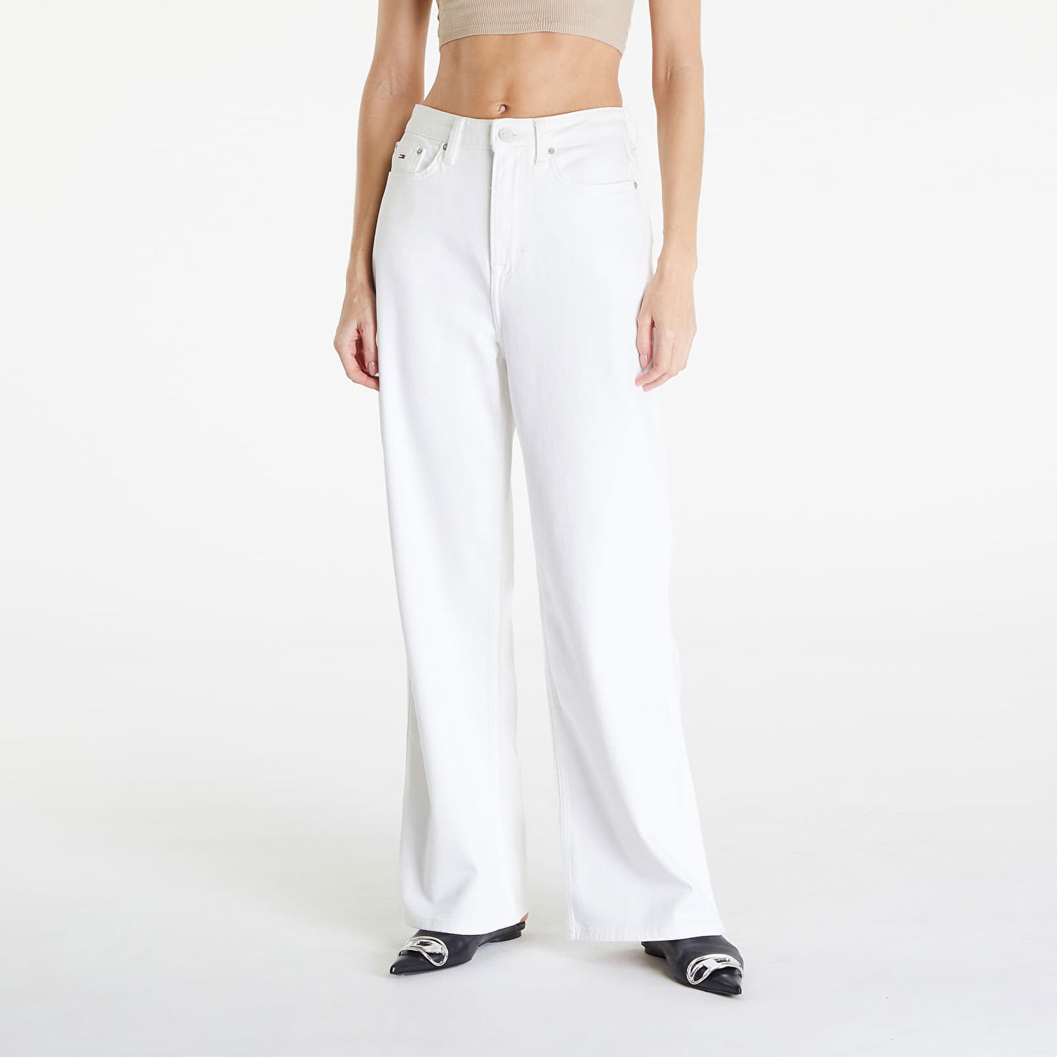 Džínsy Tommy Hilfiger Gmd Claire High Rise Wide Jeans White Biela | DW0DW17766 YBH, 0