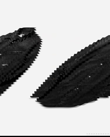 Košeľa OAMC Dyed Distressed Denim Shirt with Chest Pocket Čierna | OAF5MS14AP-TE714 999, 0