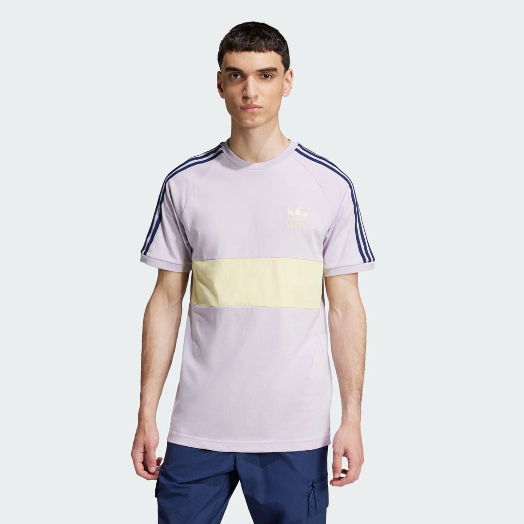 Tričko adidas Performance 3-Stripes Panel T-Shirt Fialová | JD4278, 0