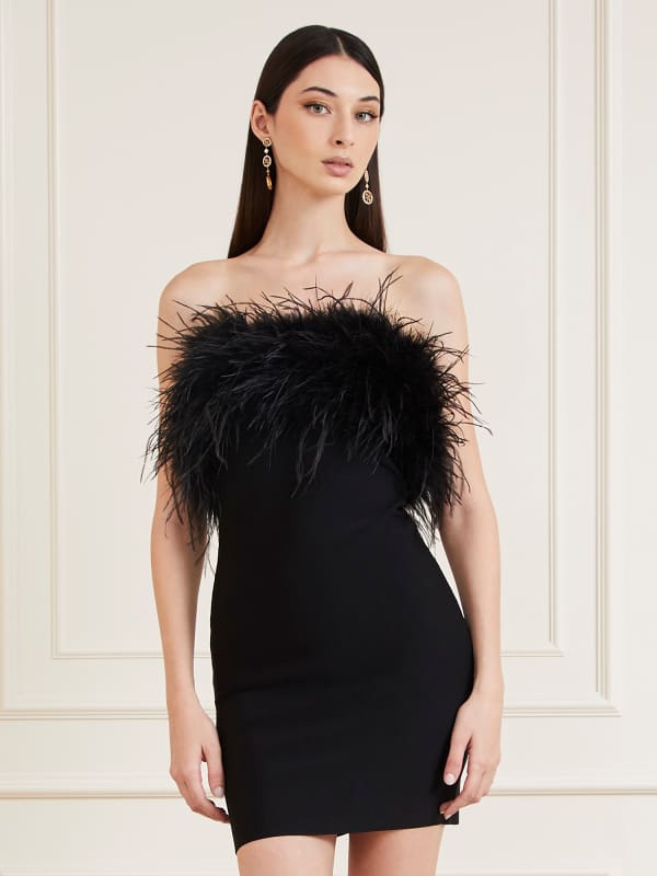 Marciano Marciano Feathers Mini Dress