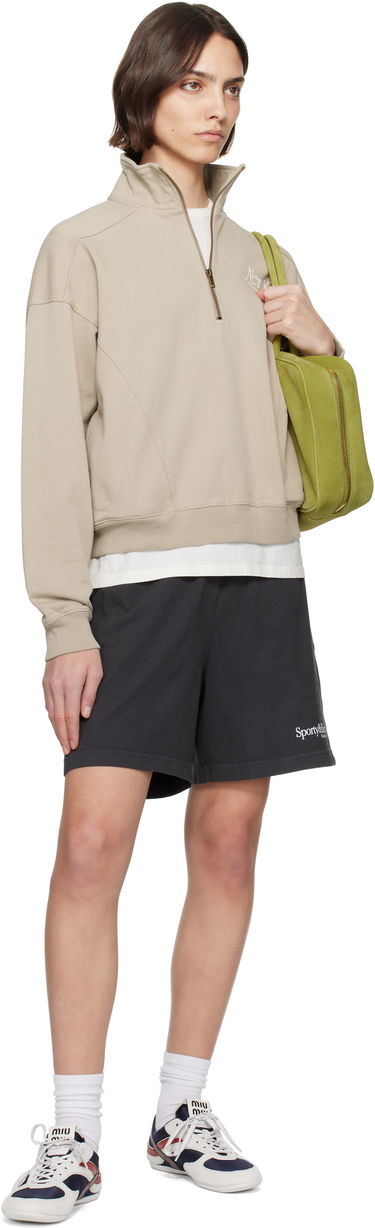 Mikina Sporty & Rich Sporty & Rich NY 94 Quarter Zip Sweatshirt Béžová | ST073622508GY15, 3