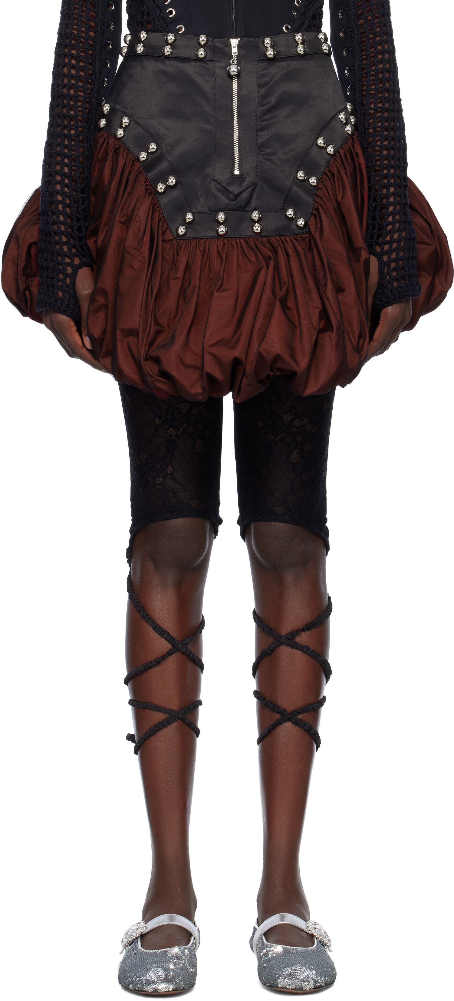 Sukňa Chopova Lowena Chopova Lowena Backtuck Miniskirt Hnedá | 3251, 0