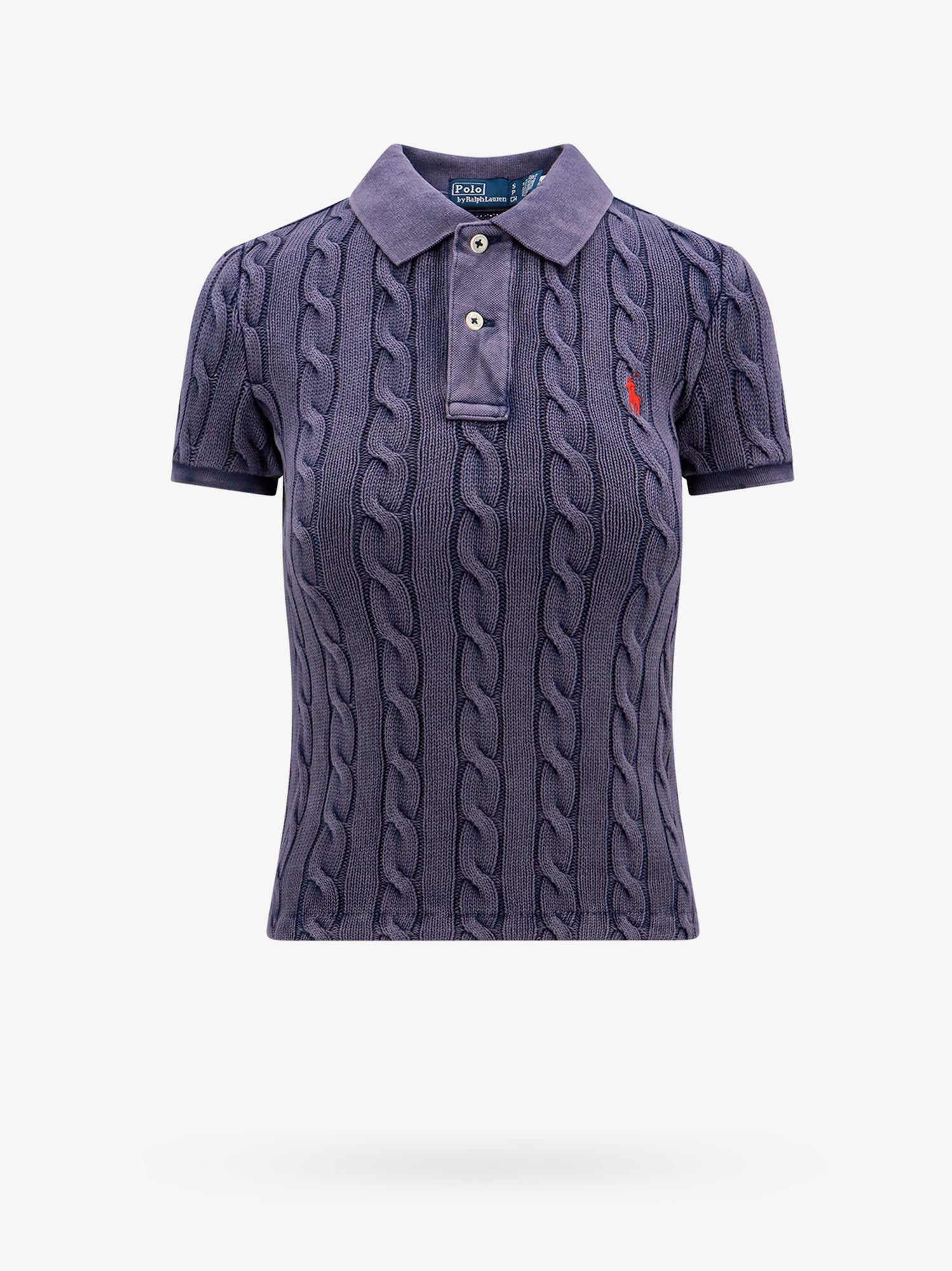 Polo tričko Polo by Ralph Lauren Women's Cable-Knit Polo Shirt by Polo Ralph Lauren Fialová | 211943010002, 0