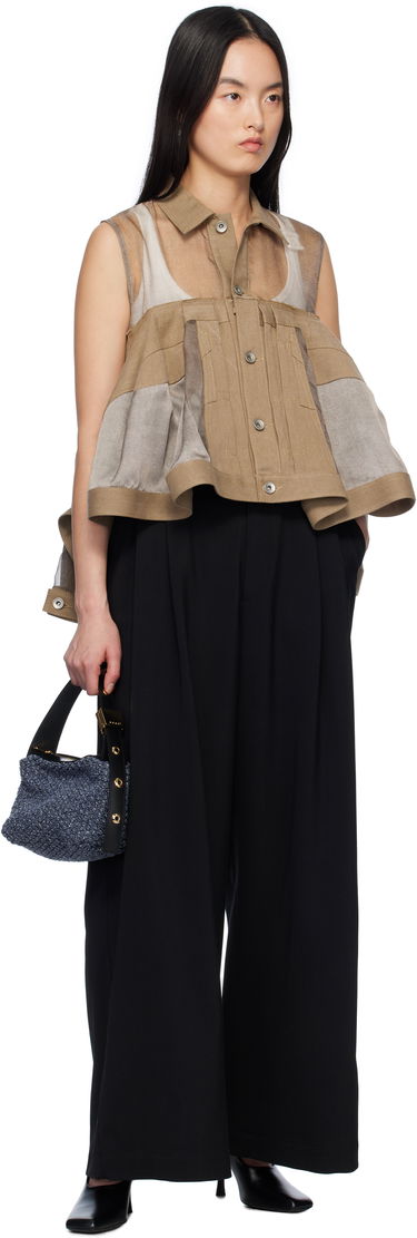 Kabelka sacai Sacai New Pochette Punching Denim Shoulder Bag Modrá | S151-01, 3