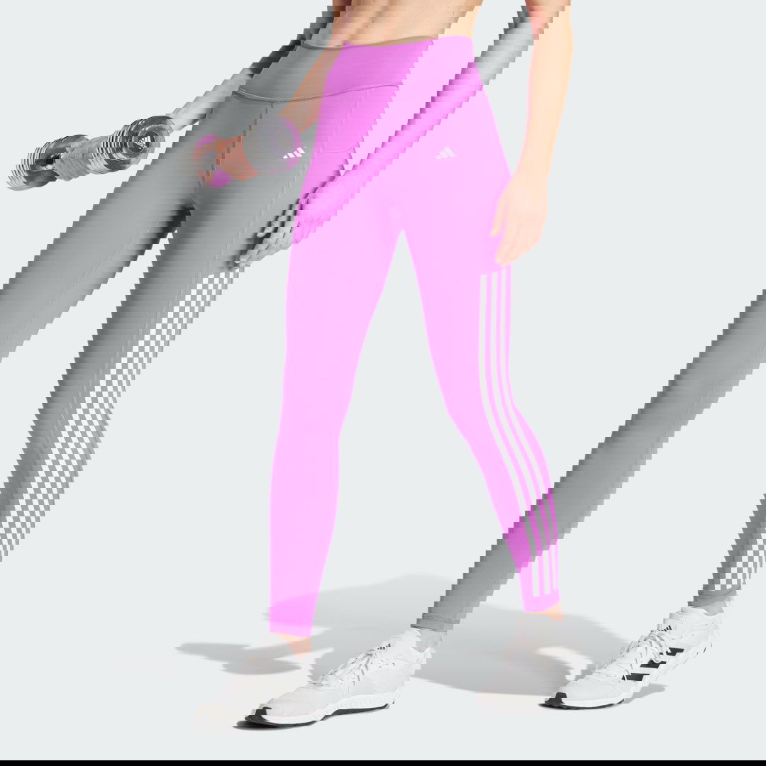 Legíny adidas Performance Optime 3-Stripes Full-Length Tights Fialová | IZ2715, 0