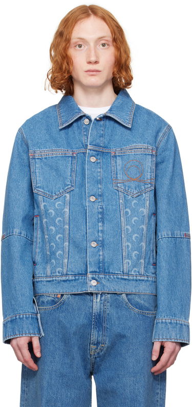 Bunda Marine Serre Marine Serre Moon Laser Denim Trucker Jacket Modrá | MJA063A CDEN0002, 0