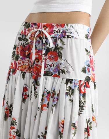 Sukňa Dolce & Gabbana Dolce & Gabbana Flower Bouquet-print Poplin Long Skirt Rôznofarebný | F4DC6THS5UUHA5ZO, 3